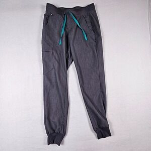 FIGS Zamora Scrub Pants Joggers Women's Size Small Gray Stretch‎ Pockets